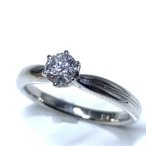 Pt1000 0.2ctダイヤ付きリング